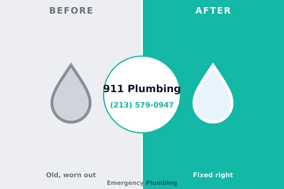 Before and after: plumbing company Springfield, CO